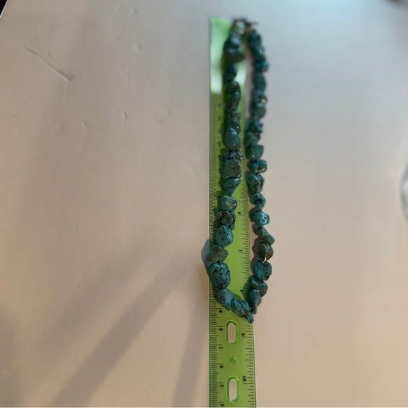 🆕 Faux Chunky Turquoise Nugget Necklace w/ Heart Toggle Clasp – Bold & Beautiful - Picture 11 of 16
